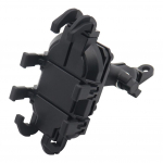 Mootorratta telefonihoidiku kinnitus 360&deg; p&ouml;&ouml;rlev mobiiltelefoni klamber Juhtraua l&ouml;&ouml;ke summutav navigeerimisklamber 4,7-7-tollistele telefonidele must