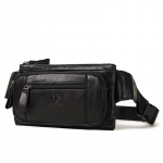 Nahast meeste v&ouml;&ouml;pakendi pealmine kiht veisenahast multifunktsionaalne rinnakott Retro Crossbody kott must