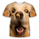 Meeste 3D Koer Print T-s&auml;rk Suvine Tee Lovers Riietus Meeste Loomade Kaelus L&uuml;hikeste varrukatega Avarad topid Hingavad paaris&auml;rgid S