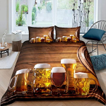&Otilde;llekruusi tekikott Komplekt Kaks &otilde;llekruusi Valge vaht Voodipesu komplekt 3 tk lastele Kuldsete jookide tekikate Pehme pol&uuml;ester tekikate EU Single(135x200cm) brown