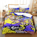 Splatoon 3 Voodipesukomplekt &Uuml;heinimese Twin T&auml;is Queen King Suuruses Voodikomplekt T&auml;iskasvanu Laste Magamistuba Tekikoti Komplektid 3D Prindiga Anime Voodilina Komplekt 70x133cm 2pcs