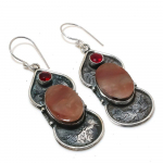 Mookaite, Rubillite Handmade 925 Sterling Silver Earring 2.36 f0r73
