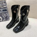 2024. aasta Euroopa ja N moe saapad Mustad &otilde;hukesed p&uuml;ksid saapad sirge kandilise peaga ratsasaapad 35