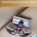 4-v&auml;rviline automaatne p&auml;ikesesirm prillide kinnitusklambrihoidja p&auml;ikeseprillide jaoks prillid Piletikaart universaalne multifunktsionaalne autosisu punane