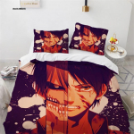 Anime Uus Titan tekikatted, 3D-prinditud Attack on Titan voodipesukomplekt, multifilmikujuline tekkikate kahekohaline, t&auml;iskasvanu, kaheinimese, &uuml;heinimese suurusega voodipesu 135x200cm 2pcs
