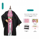 Demon Slayer Cosplay Kost&uuml;&uuml;m t&auml;iskasvanutele ja lastele: Tanjiro, Nezuko, Zenitsu, Liblika Ninja Nezuko. 140
