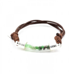 Pierres et Min&eacute;raux. Bracelet Grenat Tsavorite brut. Couleur marron.