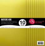 Papier cr&eacute;atif - Sultane - BLK-MLUXEOR - Couleur Or - 250 g/m&sup2; - 31,5 x 30,5 cm