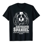 Naljakad lahedad Cavalier King Charlesi spanjel puuvillased poiste T-s&auml;rgid Disain T-s&auml;rgid Rife Design XS