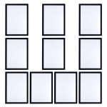 10 tk A3/A4/A5/A6/8K magnetsildihoidja seinale kinnitatav isekleepuv fotoekraani raam Pildidokument A must