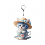 Cartoon Cat akr&uuml;&uuml;list rippuv rippuv ornament Suur vastupidavus Lihtne riputada Dekoratiivne auto D