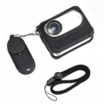 Insta360 GO 3S silikoonist kaitsekomplekt sisaldab kaamera kaane kaelarihma turvarihma ja objektiivi katet