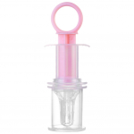 Baby pacifier syringe dispenser feeding water and medicine tool Pink