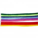 Creotime fil chenille 25 pi&egrave;ces 30 cm 30 cm 9 mm multicolore