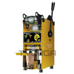 Tassijoogi tihendusmasin Piimatee poe tihendusmasin Poolautomaatne kaubanduslik kohvi-, mahla-, sojaoa joogi kuumtihendaja 220V EU Adapter&With 300PCS Films&Manual 220V 90 95MM kollane