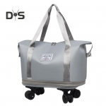 Reisipagasi kott K&auml;ru kott ratastega Veekindel laiendatav &ouml;&ouml;kott Kaasaskantav kokkupandav n&auml;dalavahetusekott reisiostuj&otilde;usaali jaoks helesinine v&auml;rv