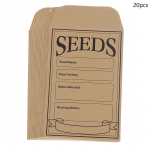 20 tk j&otilde;upaberist seemne &uuml;mbrikud Taassuletavad isekleepuvad seemnepakkide seemned kogumiseks k&ouml;&ouml;giviljalilleseemnete hoiukottide jaoks 20pcs pruun