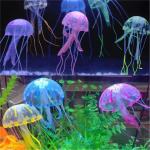 Pehme V&auml;rviline Silikoon Fluorestseeruv Ujuv Helendav Efekt Akvaariumi Dekoratsioon 2