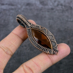 Honey Topaz Handmade Copper Wire Wrap Jewelry Pendant 2.64 p6h21