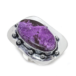 Purpurite Handmade 925 Sterling Silver Jewelry Ring Size 6 b5q44