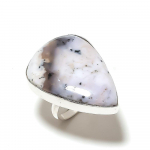 Dendrite Opal Handmade 925 Sterling Silver Jewelry Ring Size 10 j4k36