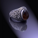Smoky Topaz Handmade 925 Sterling Silver Jewelry Ring Size 11.5 n3o34