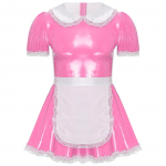 Meeste teenijakost&uuml;&uuml;m nukulise kraega kleit volangiliste pitsidega p&otilde;llega transvestiit peo rollim&auml;ngu riietus 3XL