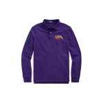 Polo Ralph Lauren Custom Slim Fit Kolme Hobuse Logoga Pikkade Varrukatega Polo S&auml;rk Meeste pealisr&otilde;ivad Lilla MNPOKNI16821-453 S