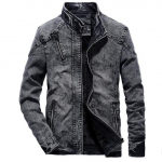 Teksajakk Meeste s&uuml;gismood Teksad Jakk Mantel Meeste Slim Fit Vabaaja mantlid V&auml;lisr&otilde;ivad Jope ja mantel M sinine