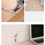 20 tk/pakk Isekleepuv traadist organiseerimisjoon kaabliklamber pannal plastklambrid lipsud fikseerija kinnitus white-20pcs