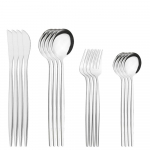 16 tk Roostevaba Terasest Komplekt S&ouml;&ouml;giriistad Lauan&otilde;ud S&ouml;&ouml;giriistad Piparm&uuml;ndiroheline Noad Kahvlid Magustoidulusikad Kodu H&otilde;beesemed K&ouml;&ouml;gi Lauan&otilde;ude Komplekt h&otilde;be