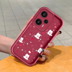 Pehme silikoonist ruudukujulise redeliga printimismustriga telefoni korpus, t&auml;iskaanega kaamera p&otilde;rutuskindel kaitse kummist &uuml;mbris Xiaomi Redmi jaoks Xiaomi 11 Lite 5G NE tumepunast v&auml;rvi