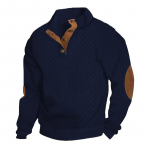 Kevadine ja s&uuml;gisene meeste &uuml;hev&auml;rviline lapitehnikas pikkade varrukatega s&auml;rk, pullover, retro vabaaja, pluss suurus, meeste mantel XL tumesinine v&auml;rv