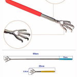 Practical Handy Stainless Pen Clip Back Scratcher Telescopic Pocket Scratching Massage Kit 1 pc 1 pc