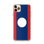 Coque iPhone &ndash; Mitmev&auml;rviline &ndash; Drapeau Laos &ndash; Supp &ndash; Silikoon &ndash; Vertikaalne
