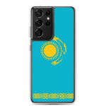 Coque T&eacute;l&eacute;phone &ndash; Samsung &ndash; Galaxy S21 Plus &ndash; Drapeau Kasahstan &ndash; Souple &ndash; mitmev&auml;rviline