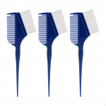 3Pcs Hair Coloring Brush Tinting Comb Home Highlighting Tools 2 in 1 Easy to Apply Bleaching Salon