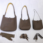 Stiil K&otilde;rgekvaliteediline Eritellimusel Valmistatud K&auml;sitsi &Otilde;mmeldud Evelyn Peapael Kiht Lehma Nahk Mitmek&uuml;lgne Mini Koppkott &Uuml;he &Otilde;la Ristkott Large size+29CM khaki