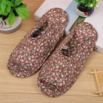 Tippkvaliteetne kangas maja Vintage lilledega kodukingad Sussid Naiste puuvillased sussid &otilde;mblusjalatsid siseruumides pehme reisimine