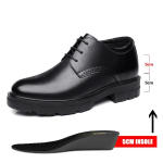 K&otilde;rgendusega 8/10CM Meeste Platvormiga K&otilde;rge Kontsaga Kingad Mustad Kleidi Kingad Meestele Ametlikud Kontori Nahast Kingad Meestele Elegantne &Auml;ri Liftikingad 37 black