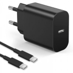 Kiirlaadija 25W - Samsung - USB C seinapistikupesa adapter - Power Delivery - 1,5 m - Must