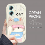 Armas koomiksimustriga kreemjas tekstuuriga korpus, lainelise servaga pehme silikoonkaanega telefoni&uuml;mbris OPPO Reno Realme jaoks Realme C33 2023