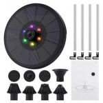 P&auml;ikesepurskkaev LED-valgustusega, linnuvann, aia tiik, bassein, dekoratiivne v&auml;li-DIY potentsiaal aia jaoks must