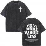 Kristlik Jeesus Usk Hirmust &Uuml;le Piiblisalm Pestud T-s&auml;rgid Mehed Naised Mood Vintage Suured T-s&auml;rgid Harajuku Puuvillane T-s&auml;rk S