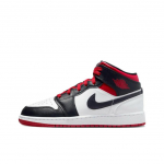 Air Jordan 1 Mid GS Gym Red Black Toe Laste tossud Valge DQ8423-106 36