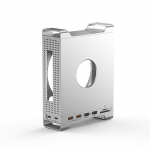 Alumiiniumisulamist korpus M.2 NVMe SSD-le koos USB 3.2 10Gbps, USB 2.0, SD/TF-pesadega Mac Mini M4 kinnituse jaoks h&otilde;be