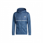 Adidas Own The Run Jakk Logo Helkurribad Jooksujakk Kapuutsiga Meeste Jakid Miracle-Blue-Grey HL3960 XS