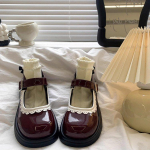 Moodsad Naiste Mokassiinid Oxfords Madala Suuga Naiste Jalatsid &Uuml;mar Nina Mary Janes Platvormiga T&otilde;mmatavad Nahast Uued Suvekingad Naiste 35 burgundiapunane