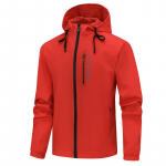 Kevad- ja s&uuml;gisjope Meeste mullaga lahtine plusssuuruses vabaaja kapuutsiga &otilde;huke suvine v&auml;lispordi tuulejope 5XL oranž