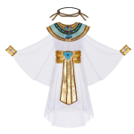 Halloweeni Lastekost&uuml;&uuml;m Vaarao Printsess Cosplay Show Kleit &Uuml;likond Seelik XL white